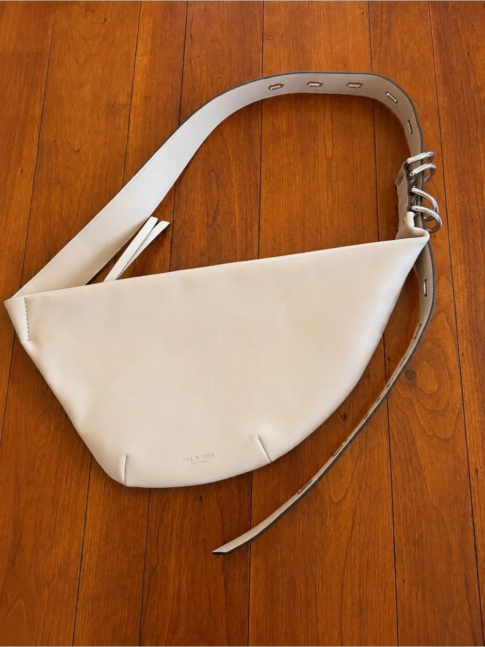Rag & Bone Petra Leather Sling Bag in Cream Minimalist Luxe